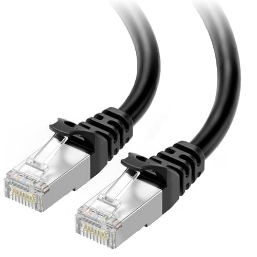 Image of Cable Matters Snagless Cat 6a, Cat6a (SSTP, SFTP) Shielded Ethernet Cable in Black 9m