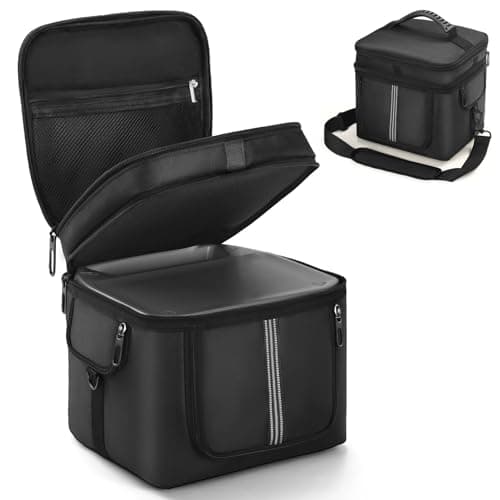 Image of OURHZTB Carrying Case Compatible with ECOFLOW River 2 MAX/River 2 PRO Portable Power Station, Storage Bag with Side Zipper, Two-Layer Pockets for Charging Cable and Accessories, with Shoulder Strap