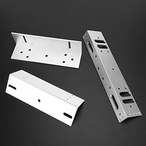 Image of Z & L Bracket for Inward Door, Mounting Holder Stand Bracket for Inward Door 280kg/617.3lb, Electric Magnetic Door Lock Support for Wooden Doors, Metal Doors, Security Doors