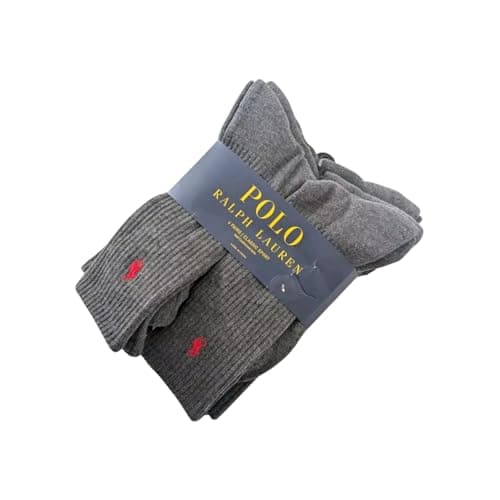 Image of Ralph Lauren POLO Men's 6-Pk. Performance Sport Crew Socks (Charcoal)