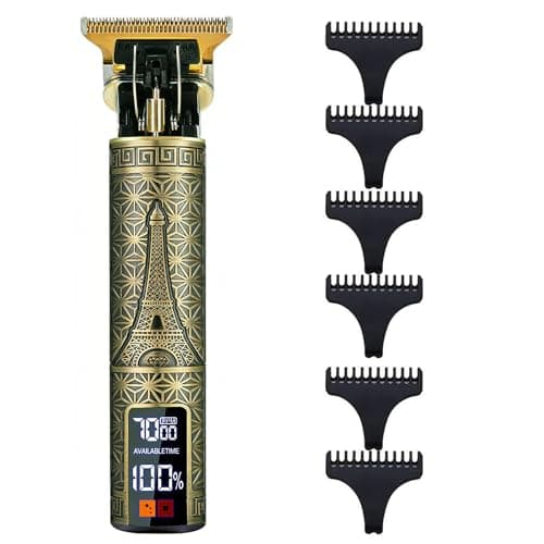 Image of Hair Clippers Men,Electric Hair Clippers for Men Cordless Hair Trimmer Waterproof Beard Trimmer LED Display with 6 Guide Combs 1200 mAh Type-c Chager Cable Adjustable Speed Dual Power Modes