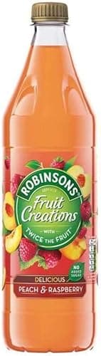 Image of Robinsons Fruit Creations, Real Fruit Squash, Low Calorie, Delicious Peach and Raspberry, 20 Servings, 1L