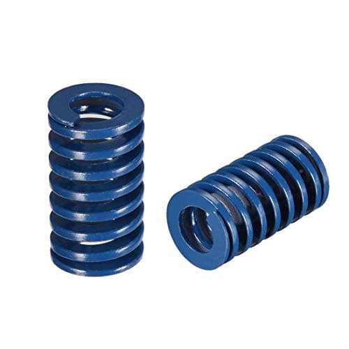 Image of sourcing map 18mm OD 30mm Long Spiral Stamping Light Load Compression Die Spring Blue 2Pcs