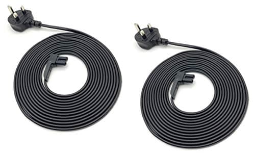 Image of Brighton Vebner 2-Pack Power Cord Compatible with Sonos Play One, Play-1 and One SL. Also compatible with Samsung HW-Q950 & SWA-9500S/XE, UK Version (2-Pack, Black, 3 Meters)