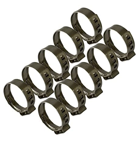 Image of Boltza 12.0-14.5 mm O-Clips, 304 Stainless Steel Single Ear Hose Clamps x10