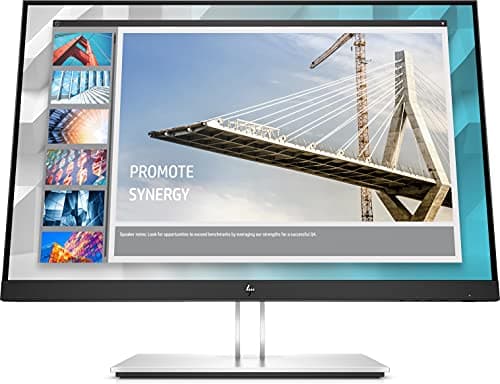 Image of HP E24i G4 Business Monitor, WUXGA 23.8" IPS Screen, 5ms Response Time Overdrive, Resolution 1920 x 1200, Anti-Glare, Tilt/Height/Adjustable Pivot, DiplayPort, HDMI, VGA, Silver
