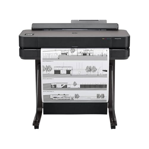 Image of HP DesignJet T650 24-inch (5HB08D), Large Format Printer, Plotter, Standard A4-A1, 81 A1 Prints/Hour, Wi-Fi, Ethernet, USB, 2400x1200 dpi, Recycled Metal, 2-Year Warranty, Click, Black