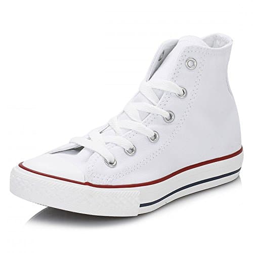 Image of Converse Unisex Kids Youths Chuck Taylor All Star Hi Trainers, Optical White, 12 UK Child