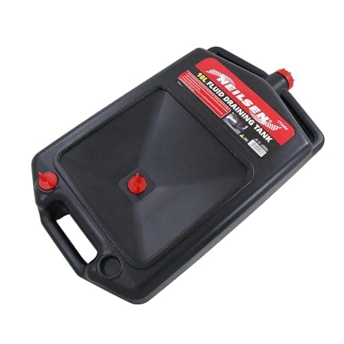 Image of Neilsen CT2484 Oil Drain Pan - 10 Litre Fluid Draining Tank | Suitable for Oil or Water | Concave Drain Surface | Large Spout | Screw Cap | Moulded Handles