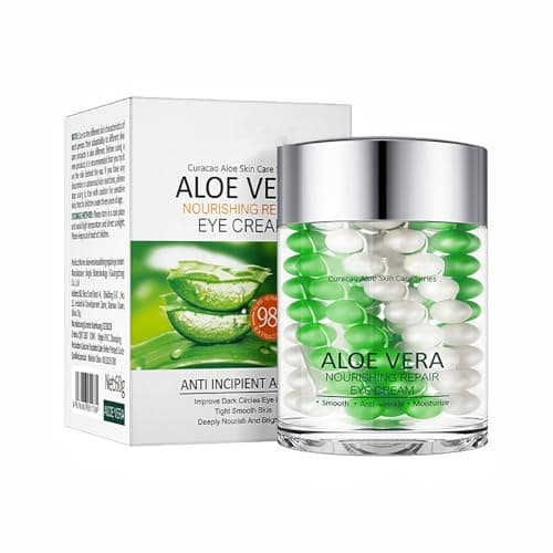 Image of Aloe Vera Eye Cream, Hydrating Eye Cream Anti-Wrinkle and Brightening Firming Daily Eye Cream for Dark Circles & Puffy Eye Cream, Reduces Puffiness and Appearance of Fine Lines for All Skin Types