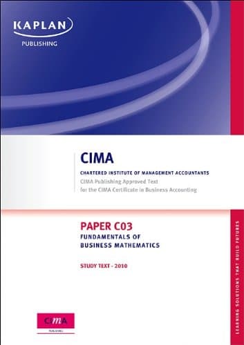 Image of Paper C03 Fundamentals of Business Mathematics - Study Text