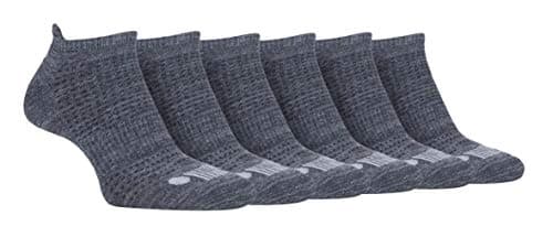 Image of Jeep - 6 Pairs Mens Cushioned Sport Ankle Socks | For Outdoor Activties including Running Tennis Gym Athletics (6-11, Charcoal/Grey)