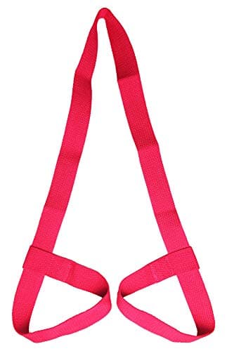 Image of Riarbronee Yoga Mat Carrying Strap Sling,Adjustable Loops for all Mat Sizes(Mat not included) (Red)