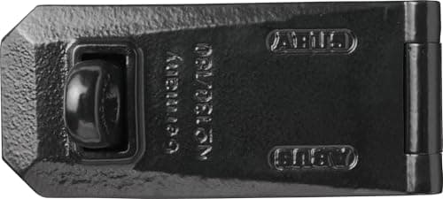 Image of ABUS Granite Hasp and staple 130/180 - Ideal as Fixture for Granite Padlocks - Extremely Stable with Hardened Hinge Pins - Security Level 10 - Black