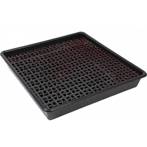 Image of 60 x 60cm Deep Bunded Drip Tray with 32 Litre Capacity for Oil and Chemical Containment in Workshops, Warehouses and Maintenance Areas – Durable Polyethylene Construction