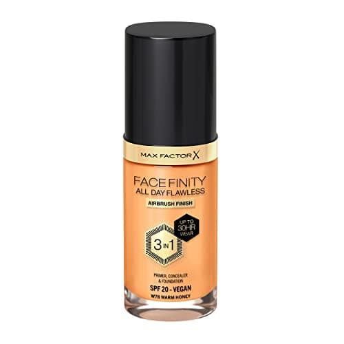 Image of Max Factor Facefinity 3-in-1 All Day Flawless Liquid Foundation, SPF 20 - 78 Warm Honey, 30 ml