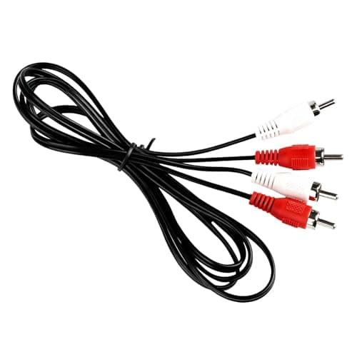 Image of Haluway 2RCA to 2RCA Cable 1.5m, Dual RCA Male to Male Stereo Audio Cable with Gold-Plated Plugs, Shielded Phono-Lead for Home Theater, Amplifier, Subwoofer, TV, Gaming Consoles & Hi-Fi Systems