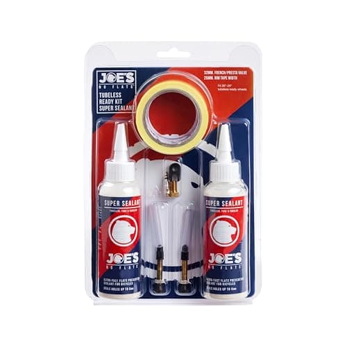 Image of JOES NO FLATS, TUBELESS READY KIT (SUPER SEALANT) 48MM VALVE / 21MM RIM TAPE
