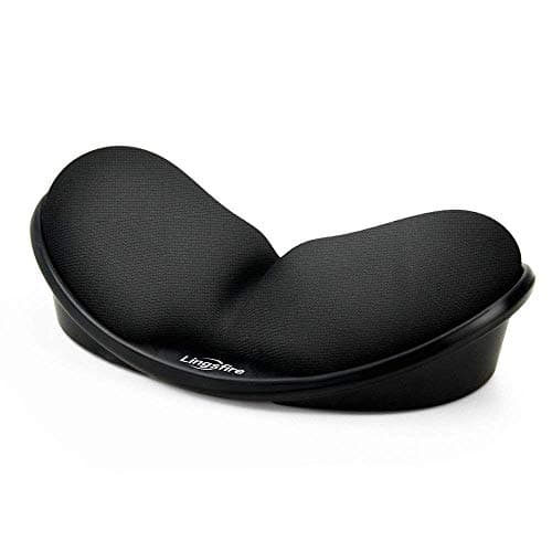 Image of LINGSFIRE Memory Foam Mouse Wrist Rest Pad Anti-skid Mousepad Support Mat for Office Computer Laptop Mac - Durable Comfortable Lightweight Easy Typing Pain Relief (Black)