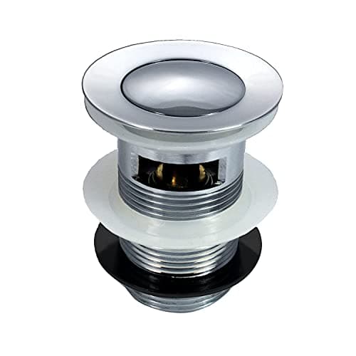 Image of Nes Home | Replacement Slotted Chrome Click Clack Basin Waste for Basin with Overflow | Standard G 1 1/4" BSP Connection