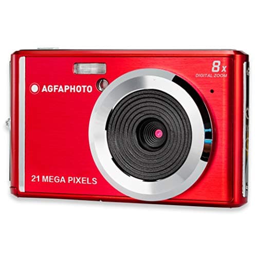 Image of AGFA PHOTO Realishot DC5200 - Appareil Photo Numérique Compact, CMOS 21MP, Écran LCD 2,4", Zoom Digital 8x, Vidéo HD 720p, Batterie Lithium, Cartes SD, Modes Scène - Rouge