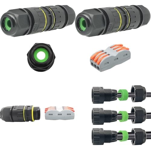 Image of CTRICALVER Waterproof Junction Box Outdoor Cable Connector New IP68 Connector External Sleeve Coupler 5mm-14mm (Pack of 2)