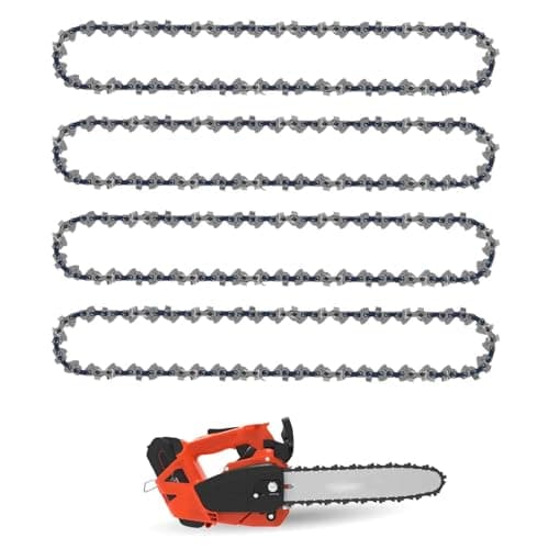 Image of 8 Inch Chainsaw Chain,4Pcs Mini Chainsaw Chain 45-Link Replacement for Cordless Handheld Chainsaws,Low-Kickback Small Saw Chain Repair Accessories for Wood Trimming and Tree Pruning