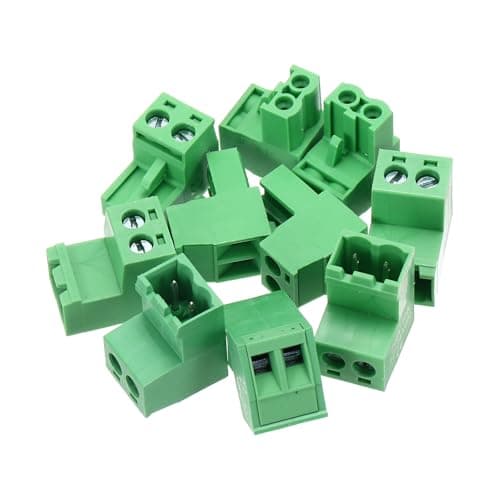 Image of sourcing map 5PCS 2-Pin PCB Mount Screw Terminal Block Connectors 5.08mm/0.2inch Pitch Circuit Board Connectors for Home Appliances, Industrial Project