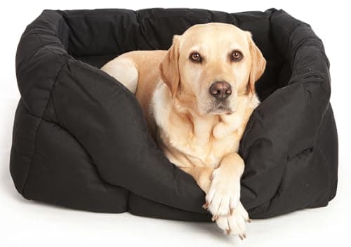 Image of P&L Superior Pet Beds QUALITY COMFORT PRACTICALITY P&L Heavy Duty High Sided Rectangular Waterproof Dog Bed (Black, XL)