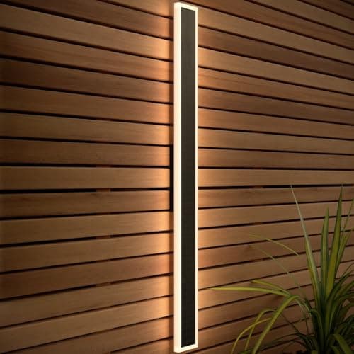 Image of SolarCentre® Halo Rectangle Outdoor USB Solar Wall Light White and Warm White (80cm)