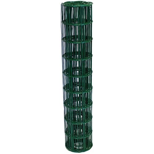 Image of Suregreen PVC-Coated Garden Border Fencing | 1.2m x 10m | 4ft x 33ft Approx | 75mm x 100mm Holes | 16 Gauge | Weather Resistant Mesh | Garden Fence, Flower Border | PVC-Coated Steel Fencing