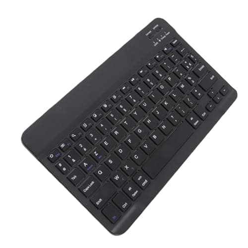 Image of Bewinner Wireless French AZERTY Bluetooth Keyboard, 10in Slim Portable, Waterproof & Dustproof, Scissor-Switch, Modern Black Design for Phone, Tablet, Laptop, PC