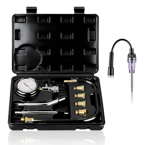 Image of Compression Tester With Spark Plug Tester Kit for Petrol Engine Fits Automotives and Motorcycles