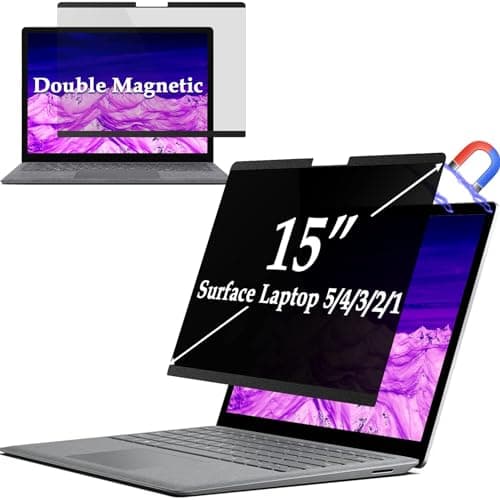 Image of IPROKKO Surface Laptop Privacy Screen 5/4/3/2/1-15 inch, Magnetic Removable Privacy Screen Filter for Microsoft Surface Laptop, Anti-Glare Blue Light Screen Protector