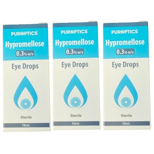 Image of Hypre Mellose Eye Drops 0.3% – Triple Pack (10ml Each) | Soothing & Hydrating Relief for Dry, Irritated Eyes | 10ml x 3