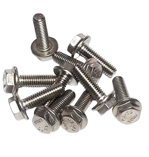 Image of M5 x 16mm Flanged Hex Bolts Fully Threaded A2 Stainless Steel - Secure Fastening Solution for Various Applications (Pack of 10)