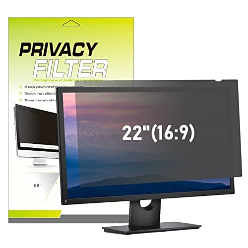 Image of Nsyee 22 inch Computer Privacy Screen Filter for 16:9 (Aspect Ratio) Widescreen Computer Monitor, Anti Spy Anti-Glare Blue Light Blocking Screen Protector Film (22",16:9) - W×H:487mm*274mm