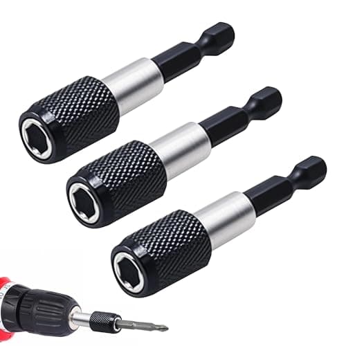 Image of 3 Pcs Drill Bit Holder Hex Shank 60mm Magnetic Bits Holders Quick Release Safe and Durable Screwdriver Bit Holders for Electric Drills Screwdriver Batch Head and Other to Transfer