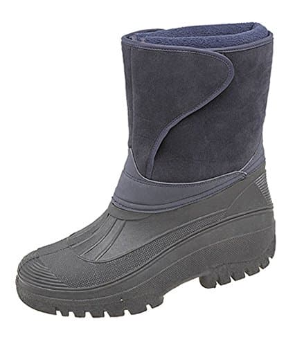 Image of Touch Fastening Insulated Boot - Navy - Navy - size UK Mens Size 10