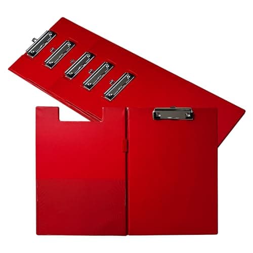 Image of Pack of 6 A4 Red Foldover Clipboards