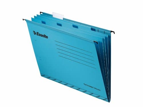 Image of Esselte Classic Reinforced Suspension File - Blue (Pack of 10)