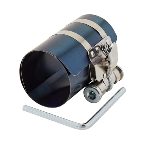 Image of Draper 08444 Piston Ring Compressor, 50-175mm, Height 4", Silver and Blue