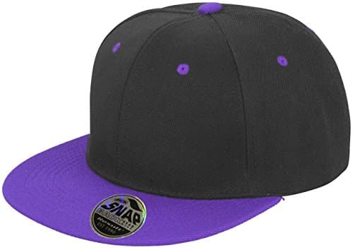Image of Result Core Bronx Original Flat Peak-Snapback Dual Colour Cap Black/Purple