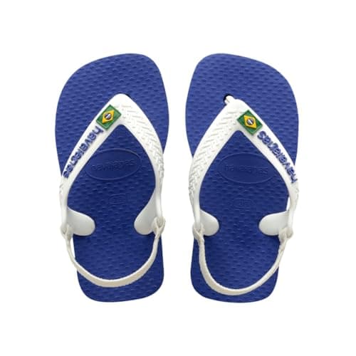 Image of Havaianas Baby Brasil Logo II Unisex baby FlipFlop Marine Blue 6 UK Child