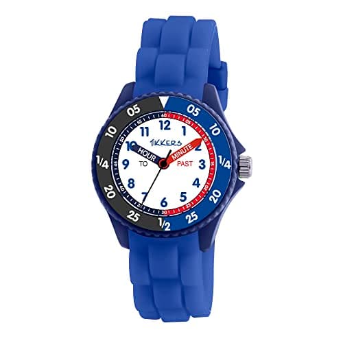 Image of Tikkers Kids Blue & Black Silicone Time Teacher Watch ATK1088