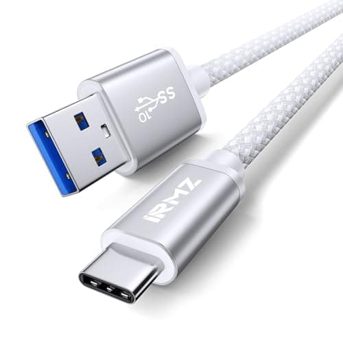 Image of White USB C Data Cable, 1M USB 3.0 to USB C Cable 10Gbps High Speed Data Transfer, USB A to USBC Charger Lead for iPhone 16 Pro/16 Pro Max, 15 Pro Max, Samsung Galaxy S25 S24