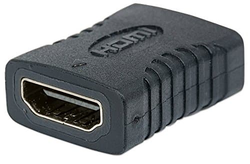 Image of Manhattan HDMI Coupler, 4K@60Hz (Premium High Speed), Female to Female, Straight Connection, Black, Ultra HD 4k x 2k, Fully Shielded, Gold Plated Contacts, Lifetime Warranty, Polybag