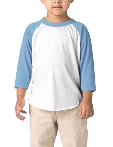 Image of Hat and Beyond Kids Raglan 3/4 Sleeves Baseball Tee