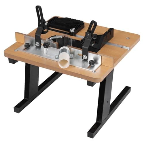Image of Multifunctional Benchtop Router Table with Featherboard & Dust Port, Heavy Duty Woodworking Milling Table for Trimming Grooving Carving DIY