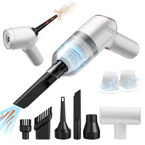 Image of APPS2Car 3 in 1 Handheld Vacuum Cleaner, 12000PA Car Vacuum Cleaner Hand Held Vacuum Cordless with Type-C Charging/2 Filters Portable Vacuum cleanerfor Car, Kitchen, House, Pet Hair